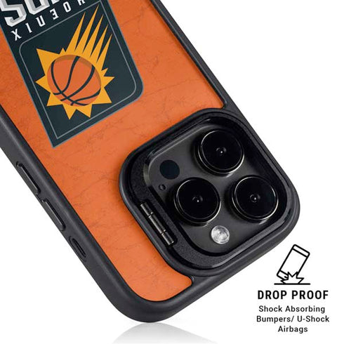 NBA Phoenix Suns Distressed iPhone 15 Pro Kickstand Case